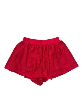 Queen of Sparkles Red Beaded Flowy Shorts Size XS